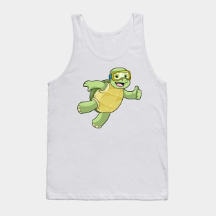 Turtle at Swimming with Swimming goggles Tank Top